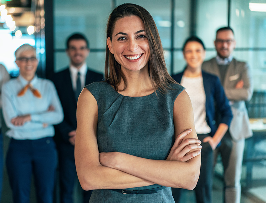 Woman standing arms crossed