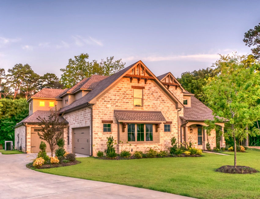 Large residential brick home