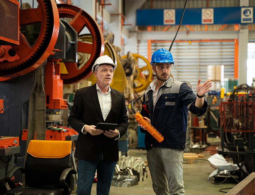 Men working hardhats
