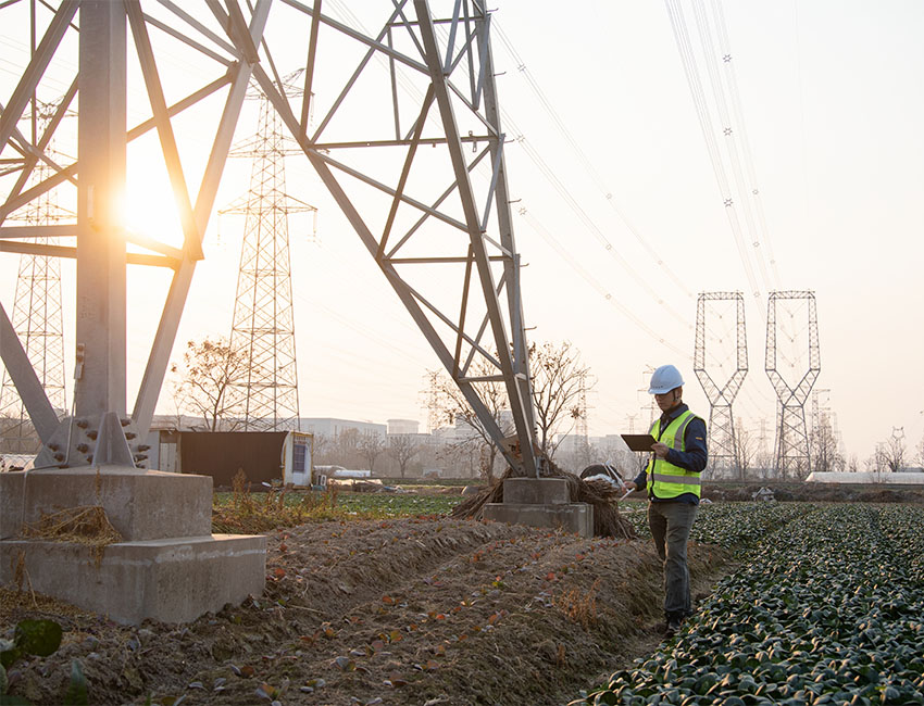 Person working powerlines