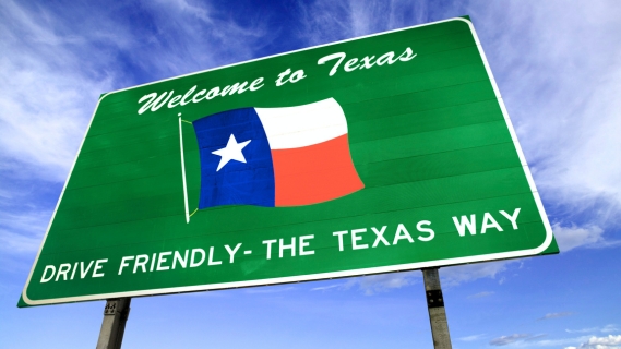 Moving to Texas Welcome Sign