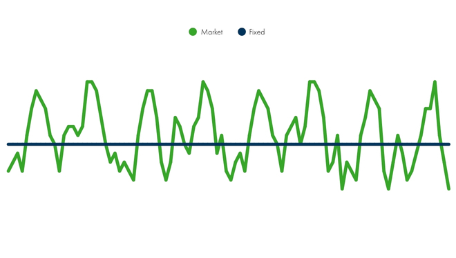 Fixed price line graph