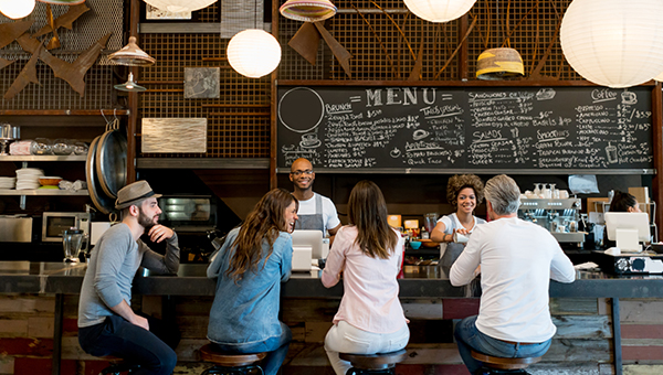 People bar socializing