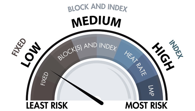Risk level meter graph