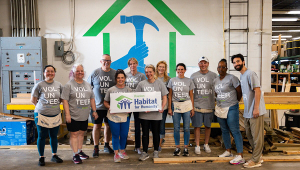 Community event with volunteers