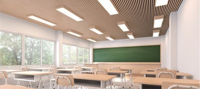 New lighting in classroom