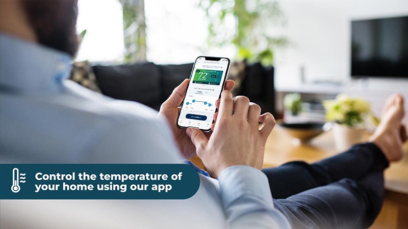 Control the temperature of your house using our app